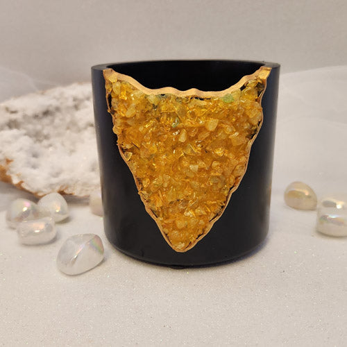 Citrine Crystal Planter (heat treated. approx. 10x10cm)