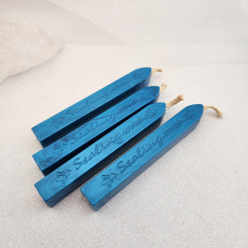 Blue Sealing Wax Stick with Wick (approx. 9x1.2x1.1cm)