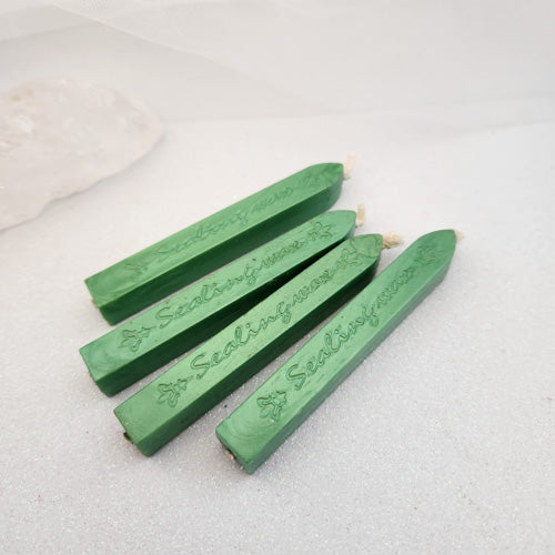 Light Green Sealing Wax Stick with Wick (approx. 9x1.2x1.1cm)
