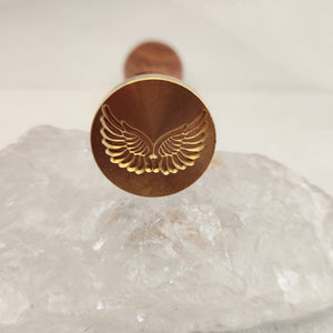Angel Wings Wax Seal Stamp with Wooden Handle