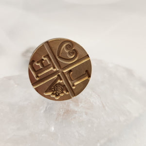 Love Wax Seal Stamp with Alloy Dragon Handle