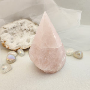 Rose Quartz Partially Polished Point