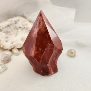 Red Jasper Partially Polished Point