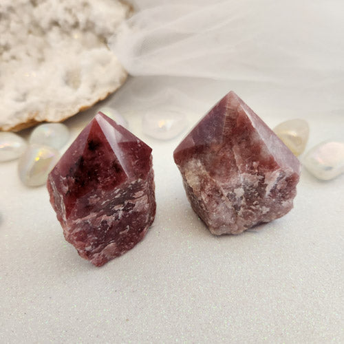 Strawberry Quartz Partially Polished Point (assorted. approx. 5.8-5.9x5-5.3cm)