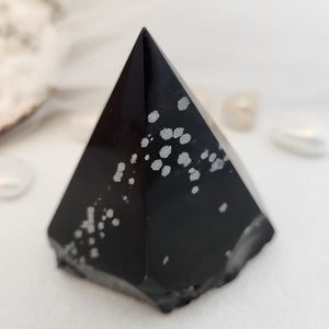 Snowflake Obsidian Partially Polished Point
