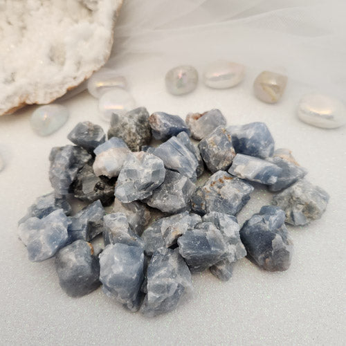 Blue Calcite Rough Rock (assorted. approx. 2.2-3.5x1.5-3cm)