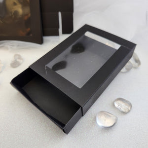 Black Cardboard Gift Box with Window