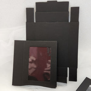 Black Cardboard Gift Box with Window