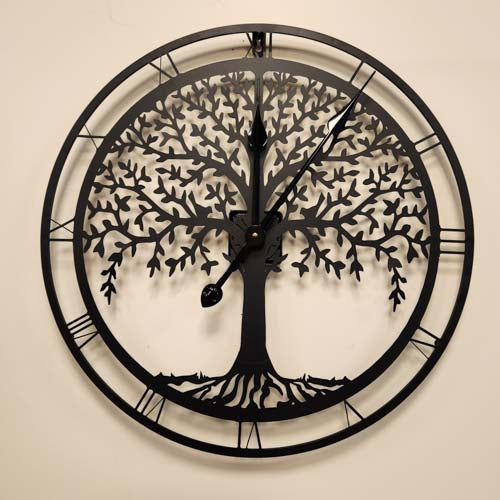Tree of Life Clock (approx. 50 x 3 x 50 cm)