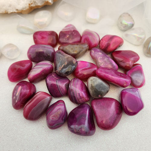 Pink Dyed Agate Tumble (assorted)