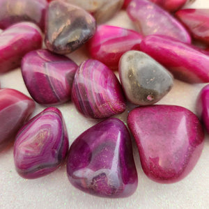 Pink Dyed Agate Tumble