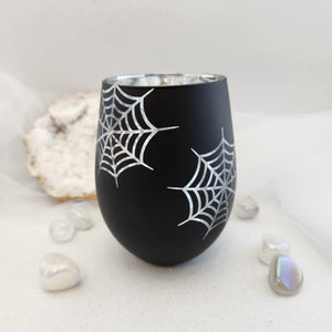 Spider Web Stemless Wine Glass