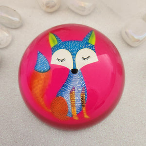 Cute Pink Fox Paperweight