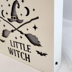 Naughty Witch Colour Changing LED Plaque