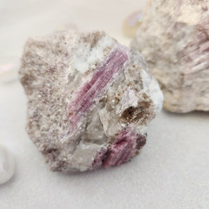 Pink Tourmaline & Lepidolite in Quartz Specimen