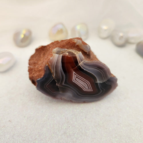 Red Agate Partially Polished Free Form (approx. 5.8x6.5cm)