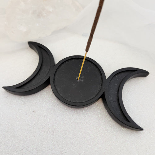 Triple Moon Incense Holder (approx. 14x6.5x1cm)