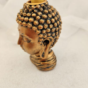 Bronze Look Buddha Head Backflow Incense Burner