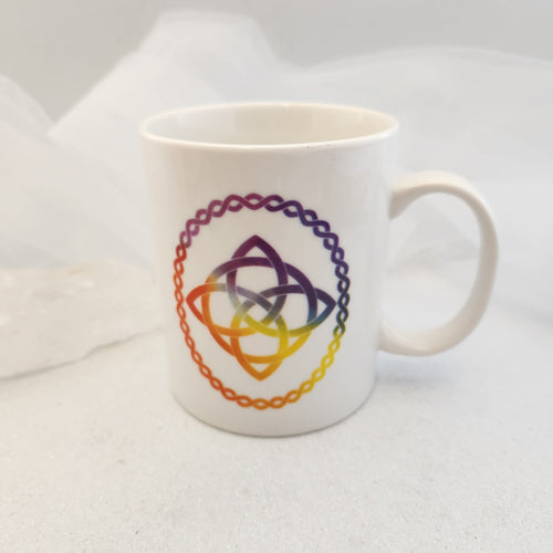 Rainbow Celtic Knot Mug (approx. 12x9x8cm)