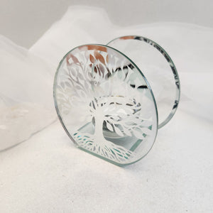 Tree of Life Glass Tealight Candle Holder