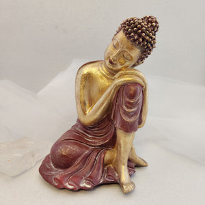 Resting Buddha Gold and Red