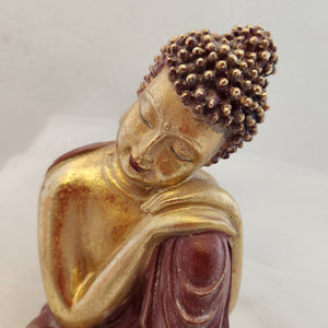 Resting Buddha Gold and Red