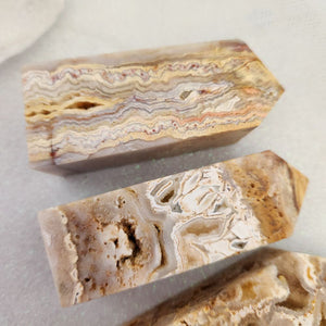 Crazy Lace Agate Partially Polished Obelisk