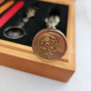 Sealing Wax Boxed Set with Wave Stamp