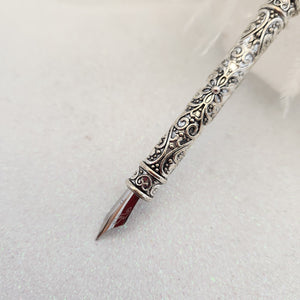 White Feather Calligraphy Dip Pen