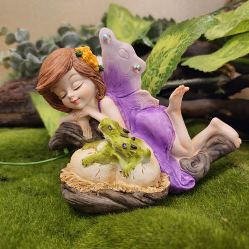 Fairy with Hatching Dragons (approx. 11x13x8cm)