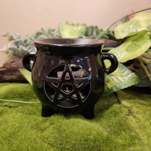 Pentagram Cauldron Oil Burner ( approx 10x13x10cm)