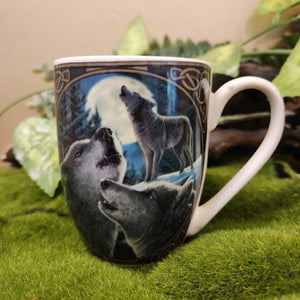 Wolf Song Porcelain Mug By Lisa Parker