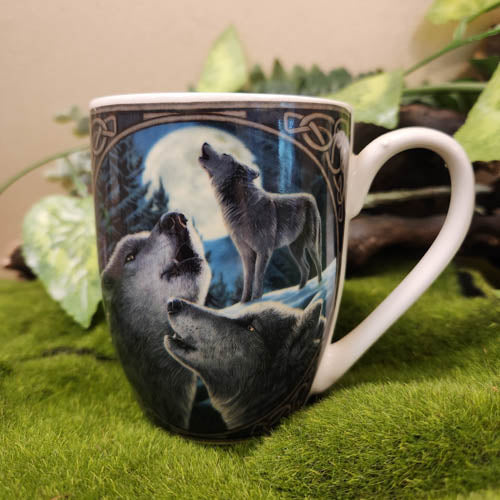 Wolf Song Porcelain Mug By Lisa Parker (approx.10x11.5x8cm)