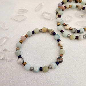 Amazonite with Spacer Beads Bracelet