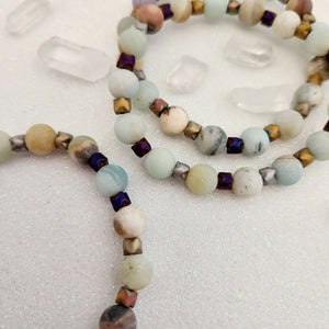 Amazonite with Spacer Beads Bracelet