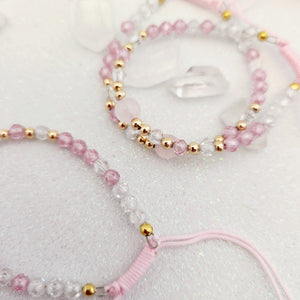 Rose Quartz & Cubic Zirconia Bracelet