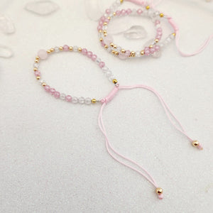 Rose Quartz & Cubic Zirconia Bracelet