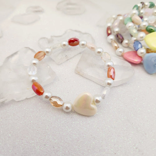 Colourful Glass & Acrylic Bracelet (child size)