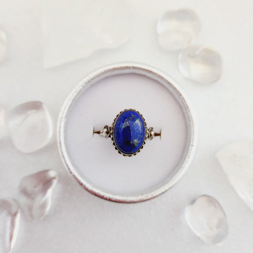 Lapis Lazuli Ring (oval. set in sterling silver)
