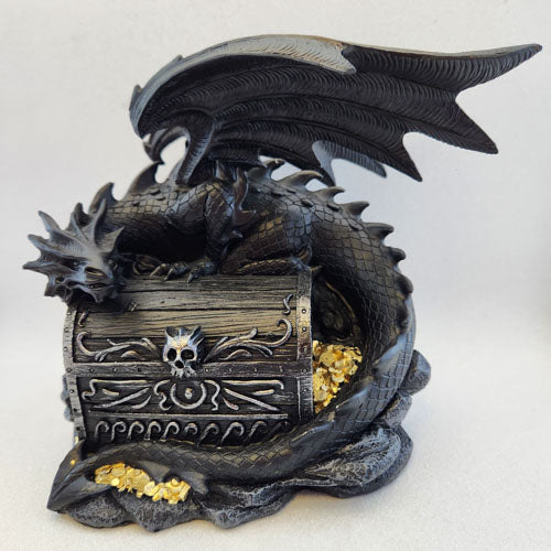 Dragon and Treasure Chest Money Box (approx. 20 x 17 x 18 cm)
