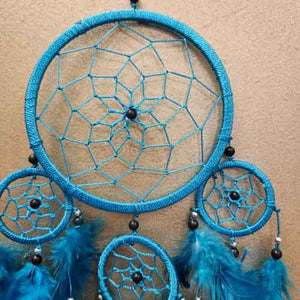 Teal Dream Catcher with Shells