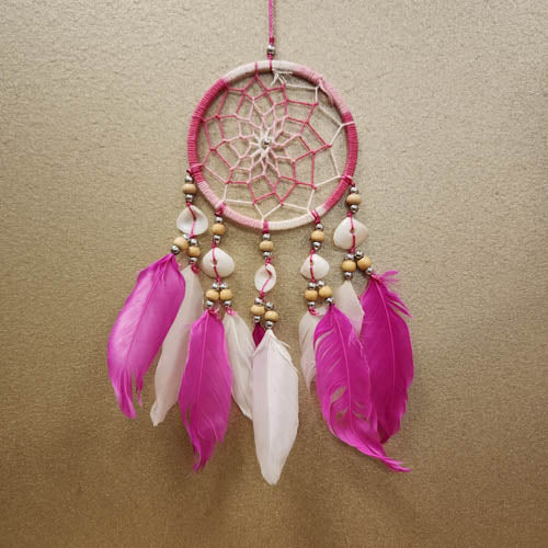 Pink Dream Catcher with Shells (approx. 9cm)