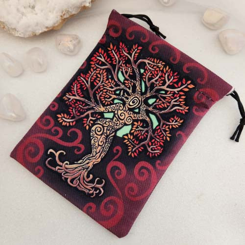 Tree Goddess Drawstring Bag for Oracle/Tarot Cards and other Gorgeousness (approx. 18x14cm)