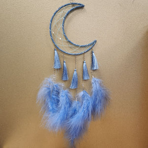 Blue Moon Feather & Tassle Dream Catcher