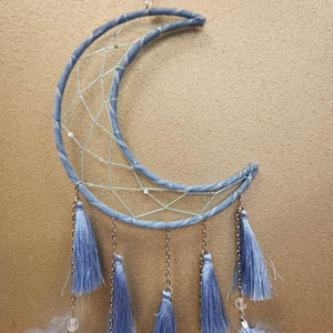 Blue Moon Feather & Tassle Dream Catcher