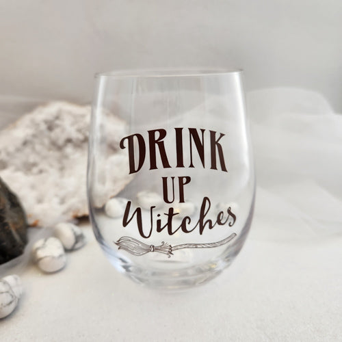 Drink Up Witches Stemless Glass (approx.12 x7.2 x9.2 cm)