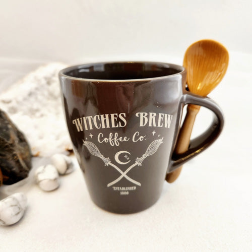 Witches Brew Mug and Spoon (approx. 10x8.5x6cm)