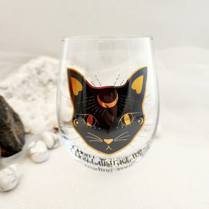 Reading Your Aura Stemless Glass with Cat