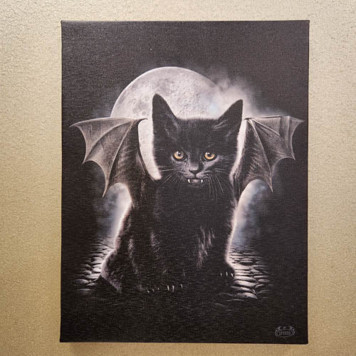 Bat Cat Canvas (approx. 9x25x1.2cm)