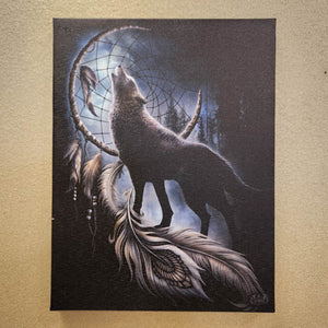 Wolf and Dream Catcher Canvas